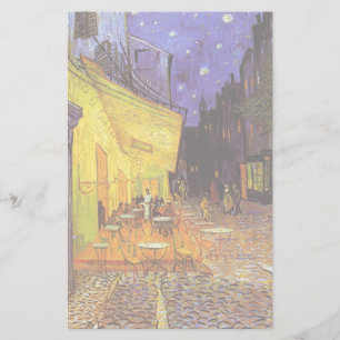 Vincent van Gogh Cafe Terrace bij nacht Fine Art Briefpapier