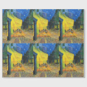Vincent van Gogh Cafe Terrace bij nacht Fine Art Cadeaupapier (Vlak)