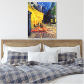 Vincent van Gogh - cafe Terrace bij nacht Fine Art Canvas Afdruk (Insitu (Slaapkamer))