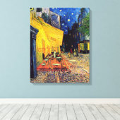 Vincent van Gogh - cafe Terrace bij nacht Fine Art Canvas Afdruk (Insitu (Houten vloer))