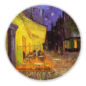 Vincent van Gogh Cafe Terrace bij nacht Fine Art Keramische Knop (Voorkant)