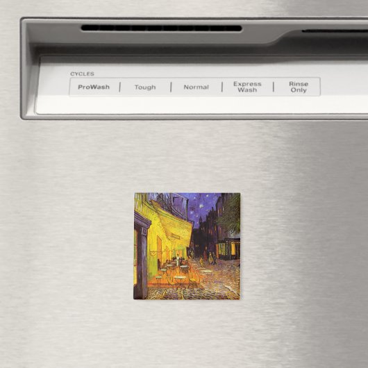 Vincent van Gogh Cafe Terrace bij nacht Fine Art Magneet (Insitu (Vaatwasser))