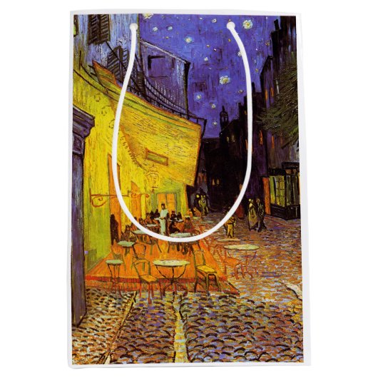 Vincent van Gogh Cafe Terrace bij nacht Fine Art Medium Cadeauzakje (Voorkant)
