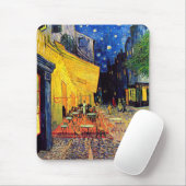 Vincent van Gogh - cafe Terrace bij nacht Fine Art Muismat (Met muis)