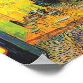 Vincent van Gogh Cafe Terrace bij nacht Fine Art Poster (Hoek)