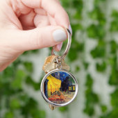 Vincent van Gogh - cafe Terrace bij nacht Fine Art Sleutelhanger (Hand)