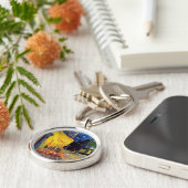 Vincent van Gogh - cafe Terrace bij nacht Fine Art Sleutelhanger (Zijkant)