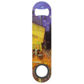 Vincent van Gogh Cafe Terrace bij nacht Fine Art Speed Flessenopener (Achterkant)