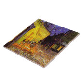 Vincent van Gogh Cafe Terrace bij nacht Fine Art Tegeltje (Zijkant)