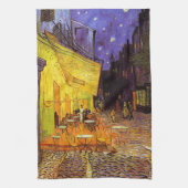Vincent van Gogh Cafe Terrace bij nacht Fine Art Theedoek (Verticaal)