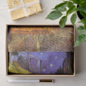 Vincent van Gogh Cafe Terrace bij nacht Fine Art Tissuepapier (Geschenk)