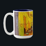 Vincent van Gogh Cafe Terrace bij nacht Fine Art Tweekleurige Koffiemok<br><div class="desc">Vincent Van Gogh Cafe Terrace Bij Night Fine Art Vincent Willem van Gogh was een Nederlandse Post-Impressionistische schilder wiens werk, opmerkelijk voor zijn ruige schoonheid, emotionele eerlijkheid en vettige kleur, een verreikende invloed had op de 20e-eeuwse kunst. Zijn productie omvat portretten, zelfportretten, landschappen en nog steeds levenden van cypersen, bomen...</div>