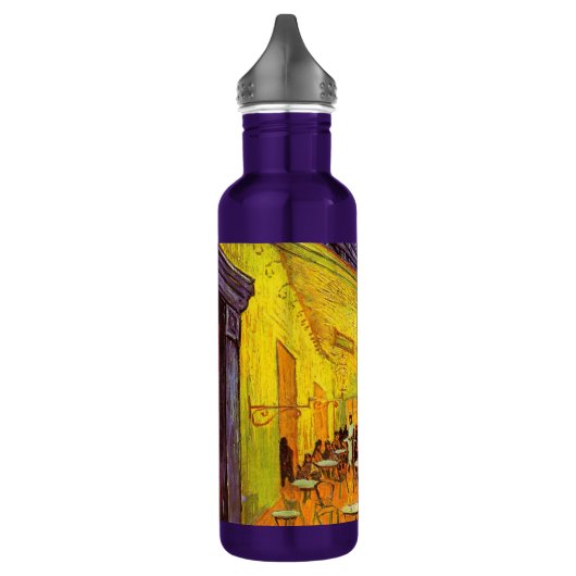 Vincent van Gogh Cafe Terrace bij nacht Fine Art Waterfles (Links)