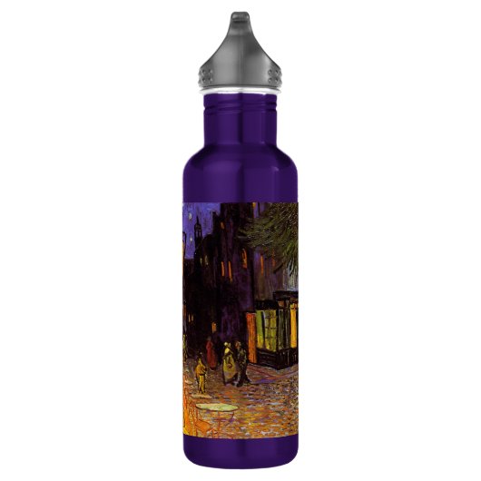 Vincent van Gogh Cafe Terrace bij nacht Fine Art Waterfles (Rechts)