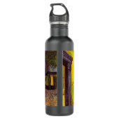 Vincent van Gogh Cafe Terrace bij nacht Fine Art Waterfles (Achterkant)