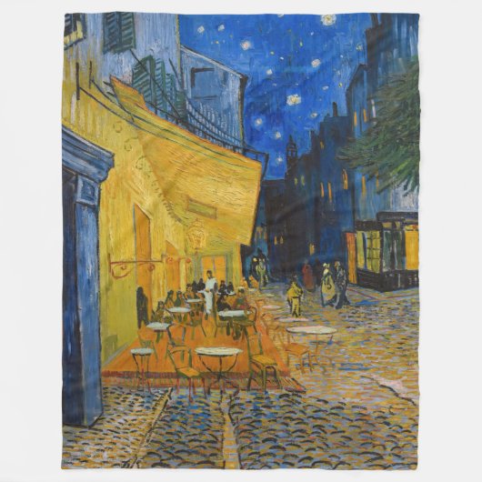 Vincent van Gogh - Cafe Terrace bij nacht Fleece Deken (Voorkant)