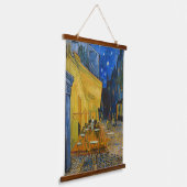 Vincent van Gogh - Cafe Terrace bij nacht Hangend Wandkleed (Gebogen)