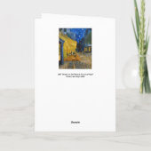 Vincent van Gogh - Cafe Terrace bij nacht Kaart (Achterkant)