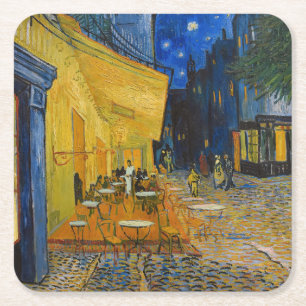 Vincent van Gogh - Cafe Terrace bij nacht Kartonnen Onderzetters