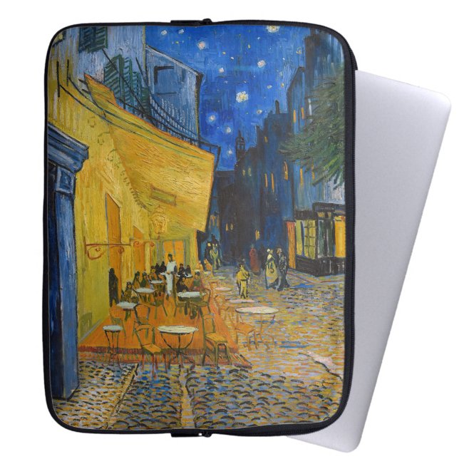 Vincent van Gogh - Cafe Terrace bij nacht Laptop Sleeve (Creator heeft geüpload)