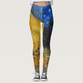 Vincent van Gogh - Cafe Terrace bij nacht Leggings (Voorkant)