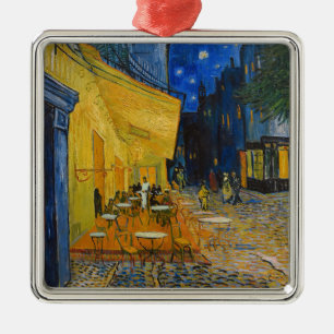 Vincent van Gogh - Cafe Terrace bij nacht Metalen Ornament