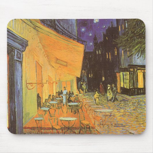 Vincent van Gogh - Cafe Terrace bij nacht Muismat (Voorkant)
