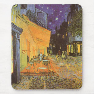Vincent van Gogh - Cafe Terrace bij nacht Muismat