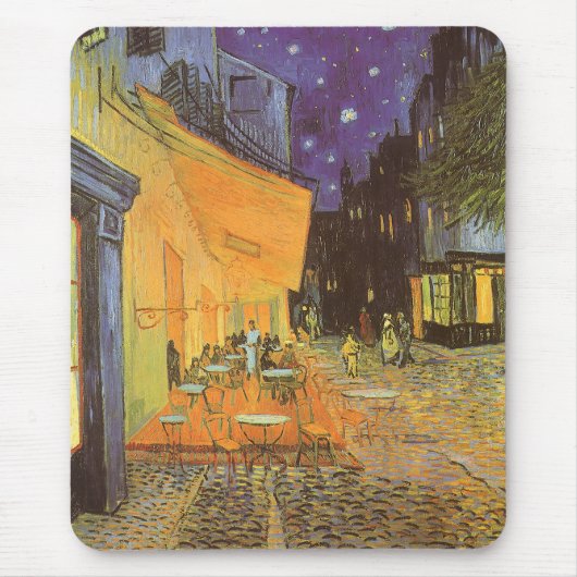 Vincent van Gogh - Cafe Terrace bij nacht Muismat (Voorkant)