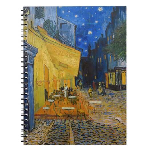 Vincent van Gogh - Cafe Terrace bij nacht Notitieboek (Voorkant)