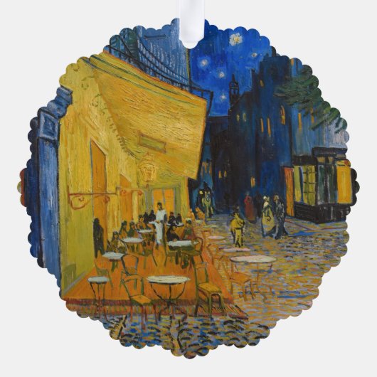 Vincent van Gogh - Cafe Terrace bij nacht Ornament Kaart (Achterkant)