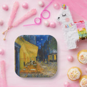 Vincent van Gogh - Cafe Terrace bij nacht Papieren Bordje (Feest)