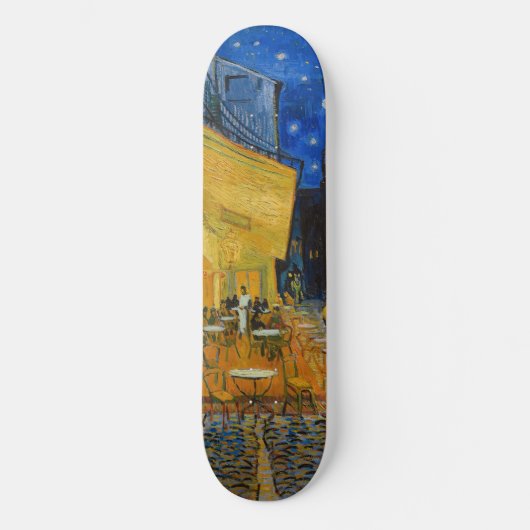Vincent van Gogh - Cafe Terrace bij nacht Persoonlijk Skateboard (Voorkant)