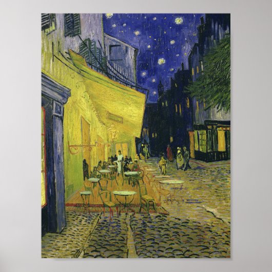 Vincent van Gogh - Cafe Terrace bij nacht Poster (Voorkant)