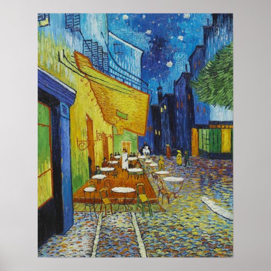 Vincent Van Gogh, Cafè Terrace bij nacht Poster (Voorkant)