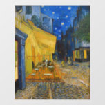 Vincent van Gogh - Cafe Terrace bij nacht Raamsticker<br><div class="desc">Cafe Terrace on the Place du Forum at Night - Vincent van Gogh,  1888</div>