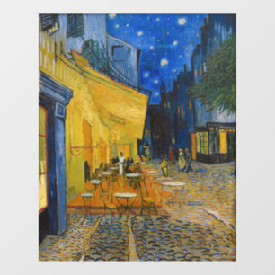 Vincent van Gogh - Cafe Terrace bij nacht Raamsticker