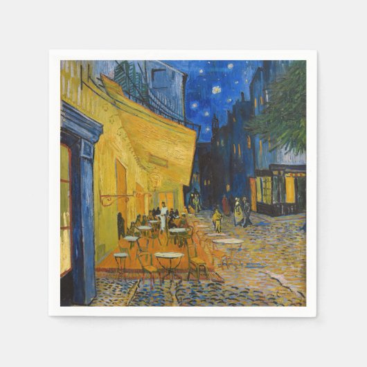 Vincent van Gogh - Cafe Terrace bij nacht Servet (Voorkant)