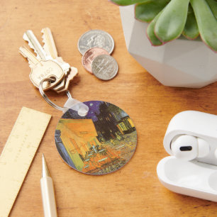 Vincent van Gogh - Cafe Terrace bij nacht Sleutelhanger