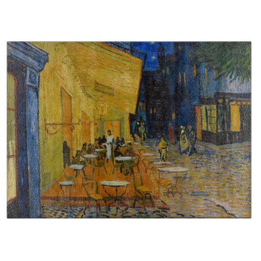 Vincent van Gogh - Cafe Terrace bij nacht Snijplank (Voorkant)