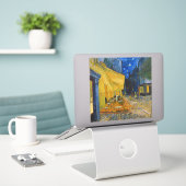Vincent van Gogh - Cafe Terrace bij nacht Sticker (Laptop op bureau)