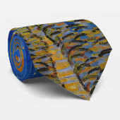 Vincent van Gogh - Cafe Terrace bij nacht Stropdas (Opgerold)