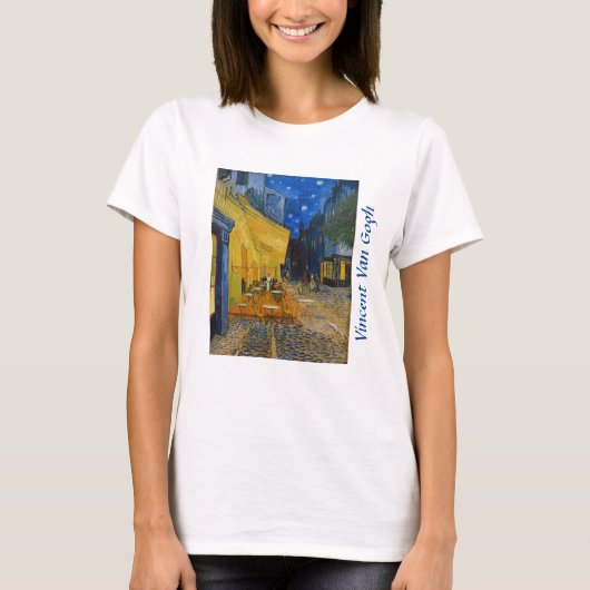 Vincent van Gogh - Cafe Terrace bij nacht T-shirt (Voorkant)