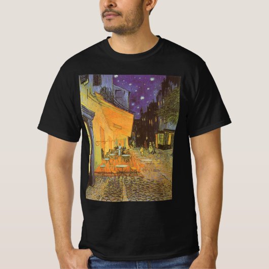 Vincent van Gogh - Cafe Terrace bij nacht T-shirt (Voorkant)