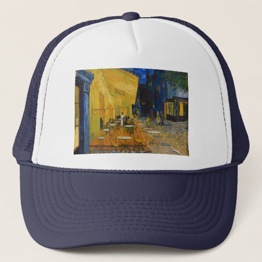 Vincent van Gogh - Cafe Terrace bij nacht Trucker Pet (Voorkant)