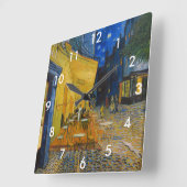 Vincent van Gogh - Cafe Terrace bij nacht Vierkante Klok (Hoek)