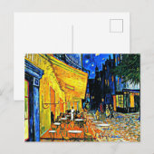 Vincent Van Gogh - Cafe Terrace Post Card Briefkaart (Voorkant / Achterkant)