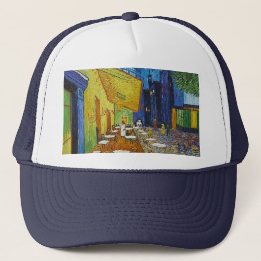Vincent Van Gogh - Cafe Terrace Trucker Pet (Voorkant)