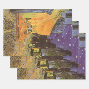 Vincent van Gogh - Café-terras bij nacht Inpakpapier Vel