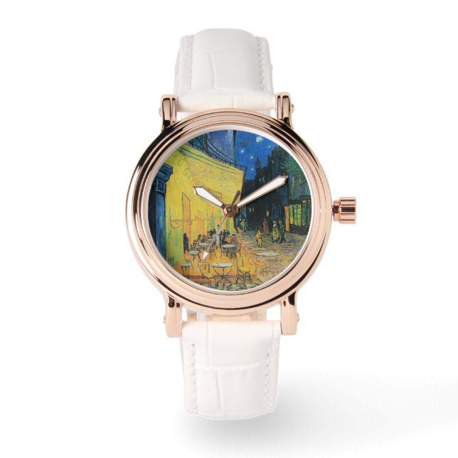 Vincent van Gogh Café Terras 's nachts Horloge (Voorkant)